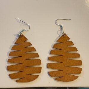 Unique Wooden Cut-Out Earrings